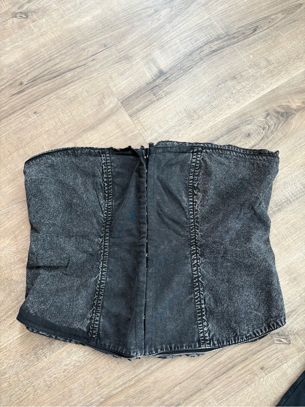 Free People Denim Corset Tube Top